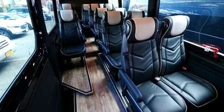 Black Sprinter van ready for private group transportation